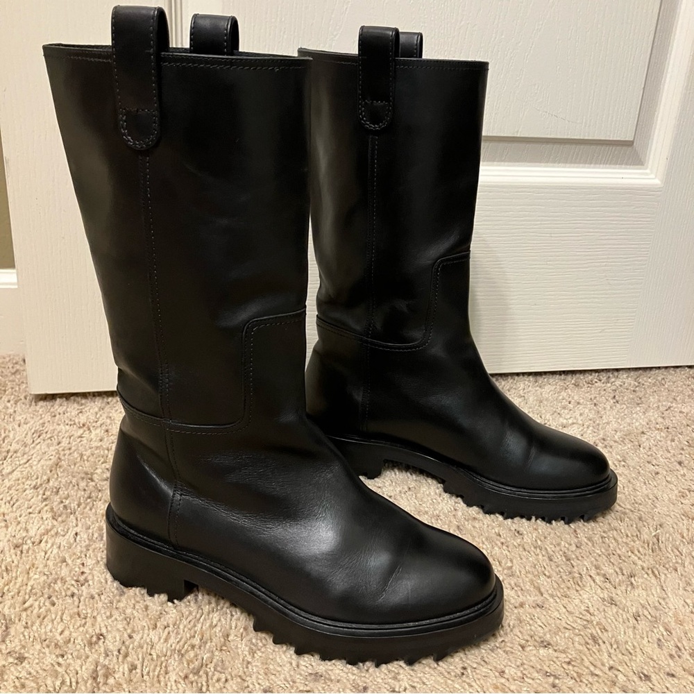TAMARA MELLON Boots EASY RIDER Black - Sz 8.5 (EU 38.5) Made in Italy EXCELLENT! - Picture 2 of 15